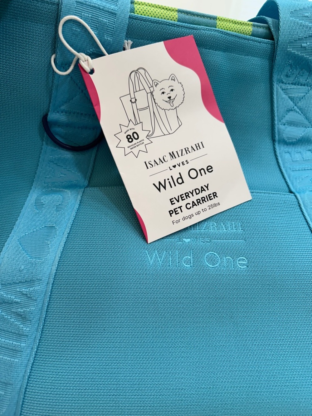 Isaac Mizrahi Wild One Everyday Pet Carrier - Turquoise